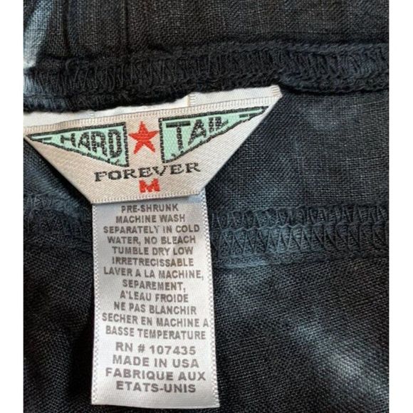 Hard Tail Forever Womens Size MEDIUM M Linen Pants Pockets Crop TIE DYE - Picture 6 of 10